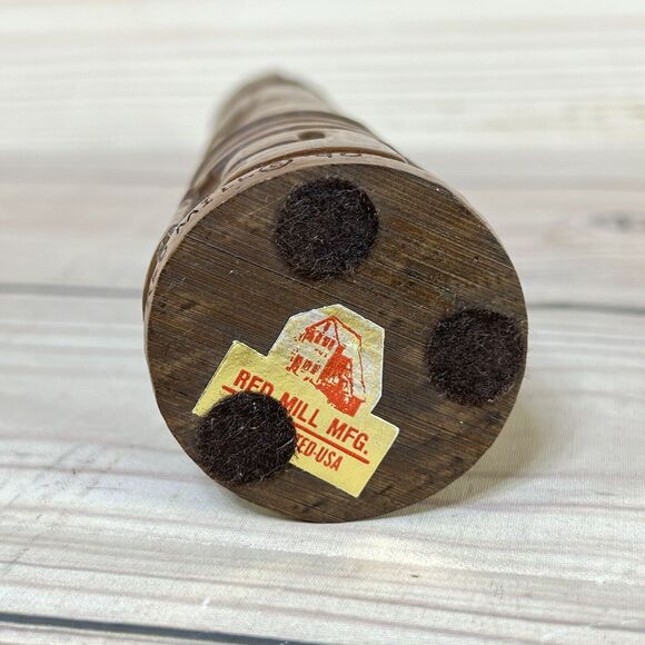 Red Mill 1990 Totem Pole Handcrafted Pecan Resin Wood 9” Tiki Statue Figure VTG - Picture 10 of 12